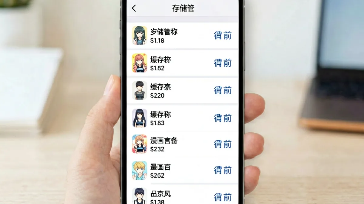 禁漫天堂下载安装18的存储管理界面，展示本地缓存分类清理操作示意